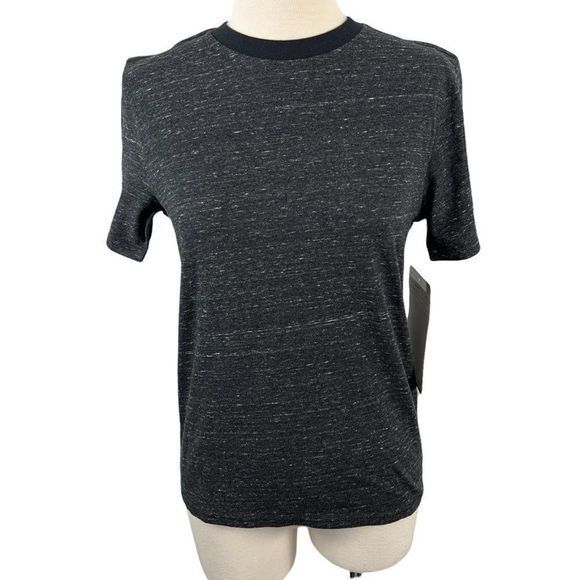 NWT NORDSTROM Grey Black Crew Neck Tee (L-10/12) - Picture 7 of 7